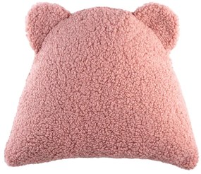 Ružový detský pohovkový vankúš z textílie buklé Bear – Wigiwama