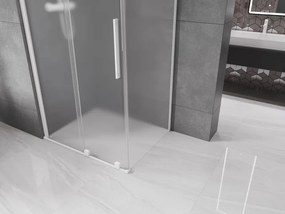 Mexen Velar, sprchový kút s posuvnými dverami 90 x 110 cm, 8mm sklo námraza, biela matná, 871-090-110-31-20