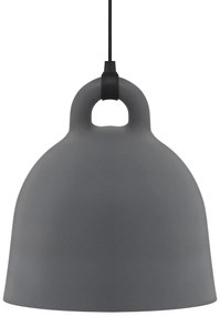 Závesná lampa Bell, veľká – sivá