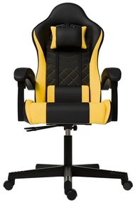InternetovaZahrada Kancelárska stolička HyperSeat - čierna/žltá