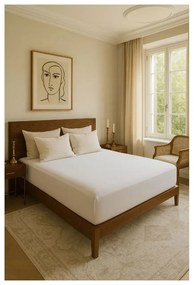 Biela napínacia plachta z bavlny Renforcé 200x140 cm Ranforce – Mila Home Luxury