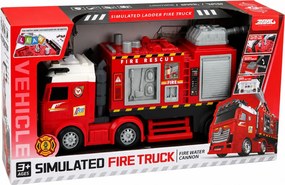 LEAN Toys Hasičské auto s vodným delom, pohonom, svetlami a zvukmi