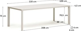 Záhradný jedálenský stôl 100x220 cm Culip - Kave Home