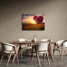Obraz stromu v tvare srdca (70x50 cm)