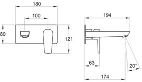 Novaservis - Umývadlová batéria na podom. inštaláciu METALIA ECO matná čierna