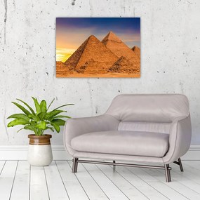 Sklenený obraz - Egyptské pyramídy (70x50 cm)