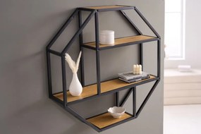 Nástenná polica Slim Line 75cm divoký dub čierny