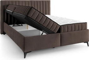 Posteľ Joy 160x200 cm, hnedá látka