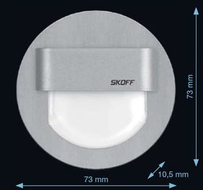 LED nástenné svietidlo Skoff Rueda mini čierna studená biela IP20 ML-RMI-D-W