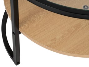 Noela Sklenený konferenčný stolík s čiernym rámom VITREA 45