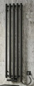 HANGER elektrický 140x32, čierny mat, s vykurovacou tyčou ONE