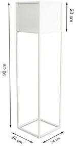 Stojan na kvety 90x24 cm biela