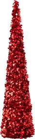 Veľký červený lesklý vianočný strom Sparkling XL – 40*40*180 cm