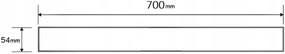 Mexen MGB kryt na nerezový žľab 70 cm, čierne sklo, 1026070