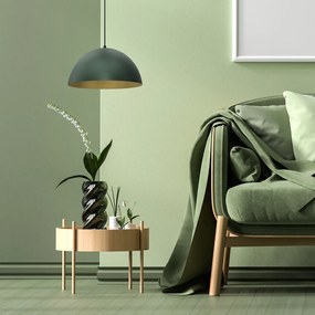 Závesné svietidlo Beta, 1x zlaté/zelené kovové tienidlo, (fi 35cm), gr/g