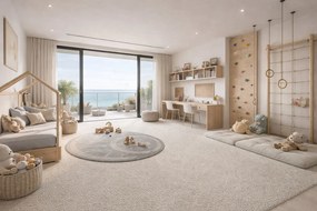 Lano, Metrážny koberec Sense 432, na mieru, šíře 4m,5m, béžová, ab (mriežka), detská izba
