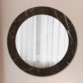 Okrúhle zrkadlo s potlačou Hnedý mramor fi 60 cm