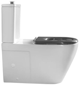 Sapho Sapho, DARIO RIMLESS WC kombi misa s nádržkou, spodný/zadný odpad, biela, MC102