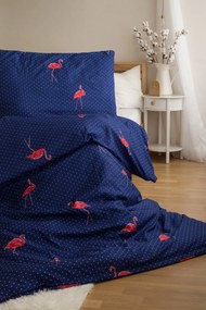 Obliečky z mikrovlákna FLAMINGOS, modré Rozmer obliečky: 70 x 90 cm | 140 x 200 cm