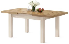ROYAL JEDÁLENSKÝ STÔL ROZKLADACÍ - dub artisan / béžová, PRE 8 OSÔB