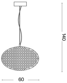 Ideal Lux - Krištáľový luster na lanku ORION 12xE14/40W/230V pr. 60 cm strieborná