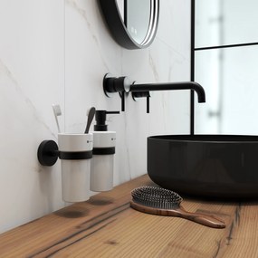 Nimco Držiak na kefky, nádobka keramická UNIX ČIERNA - UNC 13058KN-90