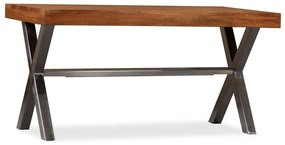 Konferenčný stolík z masívneho dreva zo zakončením zo sheeshamového dreva, 100x50x50 cm 244676