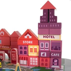 Drevené kocky – mesto, 100 dielov