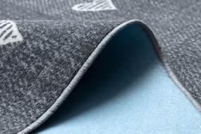 Koberec HEARTS Jeans - sivý