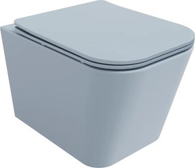 Mexen Teo, závesné WC Rimless s WC doskou slim, duroplast, šedá-modrá matná, 30854069
