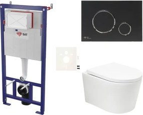 Závesný wc set SAT BREVIS do ľahkých stien / predstenová vírové splachování SIKOSSBRTOR78K