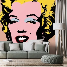 Tapeta pop art Marilyn Monroe na hnedom pozadí - 300x200