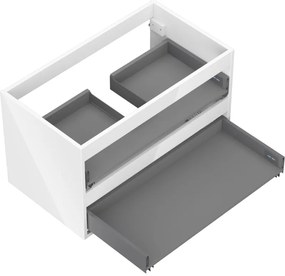 Mexen Box-A, závesná skrinka 80 cm, 2 zásuvky, biela lesklá, 91AX0-0800-470-2-00