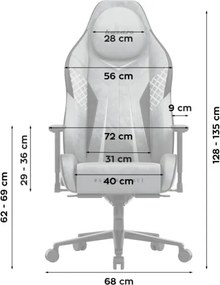 Zamatová herná stolička Force 8.3 Grey