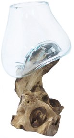 Roztavené sklo na dreve - Stredná misa