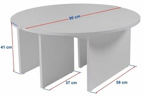 Konferenčný stolík Moira Wood White