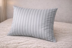 Hotelová obliečka na vankúš damašek sivá 50x70 / 70x90 – nekrčivá, zips Veľkosť: 50x70 cm