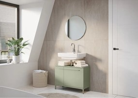 Zelená matná skrinka pod umývadlo 80x59 cm Laurino – Germania