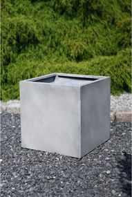Kvetináč BLOCK, sklolaminát, 45x45x45 cm, betón design