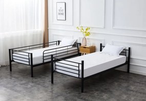 Poschodová posteľ BUNKY 90x200 cm - čierna