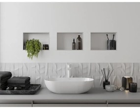 Mexen X-Wall-NR, polička na zapustenie pod obklad bez goliera 30 x 20 cm, biela, 1921302010