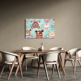 Obraz - Veselí medvedíci (90x60 cm)