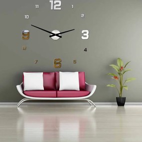 Moderné hodiny na stenu nalepovacie | SENTOP 12P005 plexi sklo