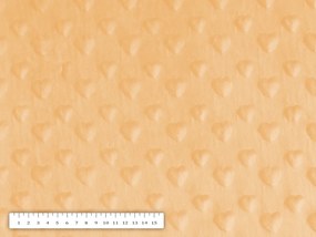 Biante Detská obliečka na vankúš Minky 3D srdiečka MKS-007 Svetlo marhuľová 40 x 40 cm