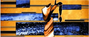 Obraz abstraktné maľby (120x50 cm)