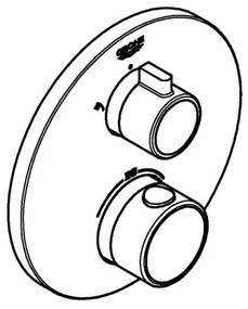 GROHE 24076000 - Termostatická sprchová batéria GROHTHERM lesklý chróm