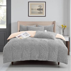 Jemné mikroplyš obliečky Homa EXCLUSIVE LIGHT GREY 7-dielna sada 140x200 cm