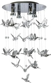Rustikálny luster Birds