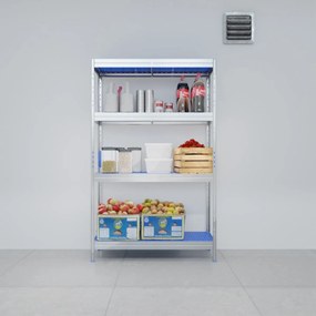 Hliníkový regál GASTRO 180x111x50 cm, 4x plastová polypropylénová polica