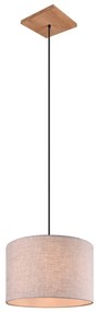 Béžové závesné svietidlo s textilným tienidlom ø 35 cm Elmau – Trio